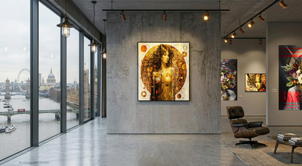 Graphic abstract artwork by Toni Vigorito titled Vision of Atmosphere